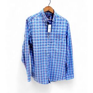 Vineyard Vines Men's Classic Fit Murray Plaid Performance Button Down Shirt M